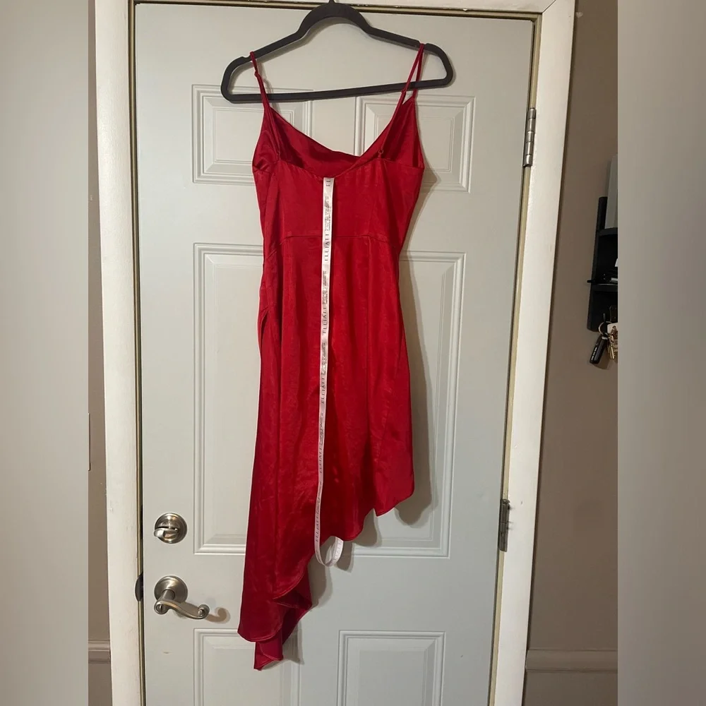 Elliatt x Revolve Jacinda Dress Asymmetrical Adjustable Cowl Neck Red Small - Picture 7 of 14
